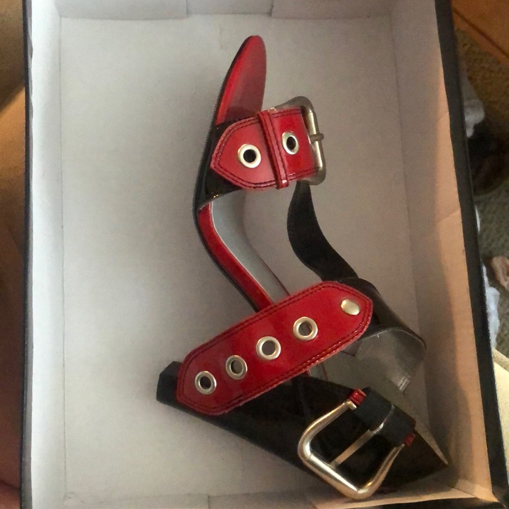 Newport News red and black  heels